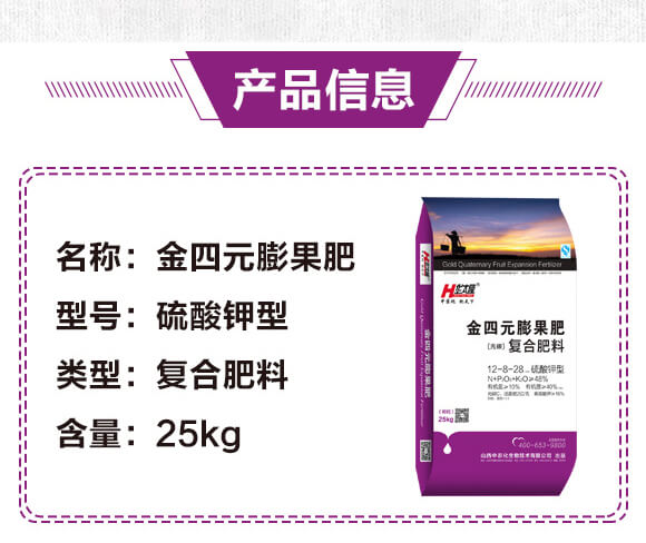 硫酸鉀型復合肥料12-8-28-金四元膨果肥-中農(nóng)化_03