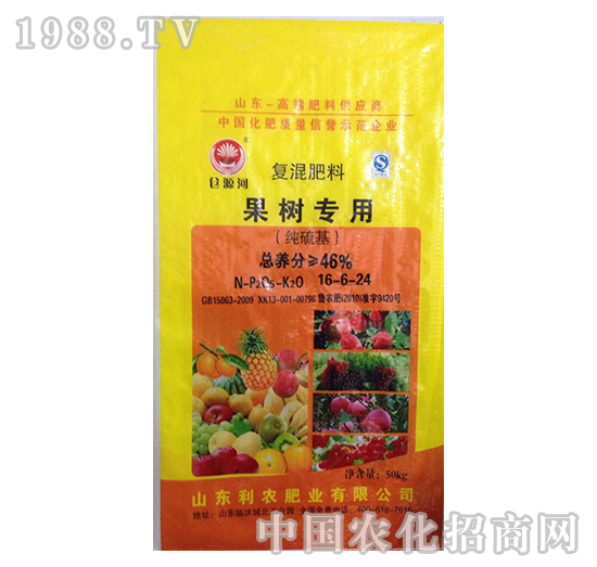 果樹專用復(fù)混肥16-6-24-益生源