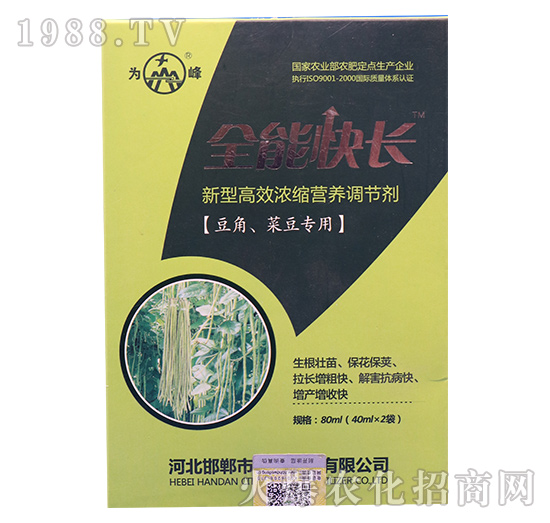 豆角、菜豆專用高效高效濃縮營養(yǎng)調(diào)控劑-全能快長-為峰肥業(yè)