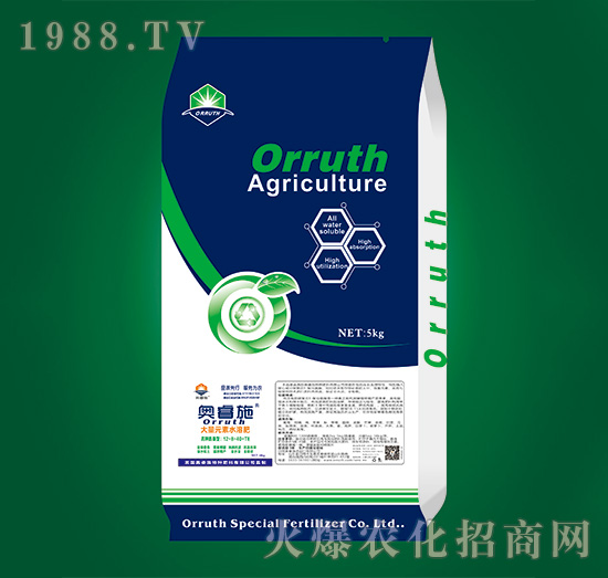 高鉀膨果型大量元素水溶肥12-8-40+TE-奧睿施