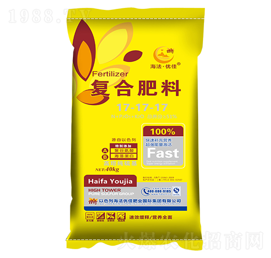 高塔純硫基復(fù)合肥料17-17-17-海法優(yōu)佳
