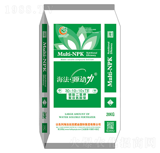 20kg聚谷氨酸型海法·源動力30-10-10+TE-海法優(yōu)佳