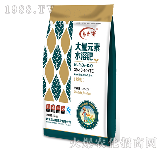 大量元素水溶肥30-10-10+TE（粉劑）-馬大哈