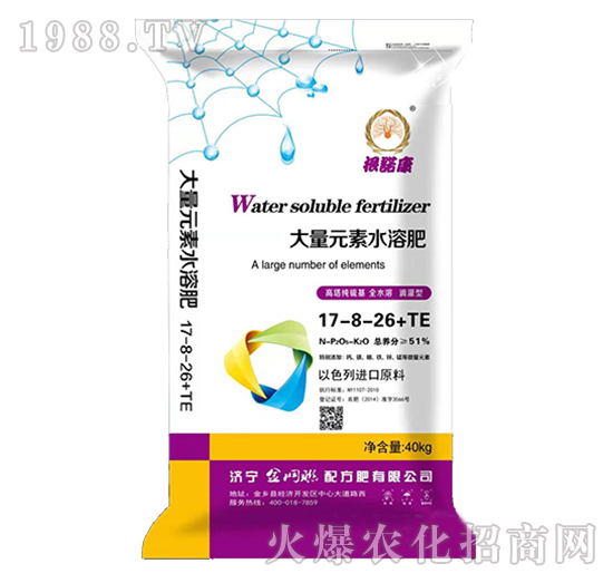 大量元素水溶肥17-8-26+TE-根諾康-金網(wǎng)聯(lián)
