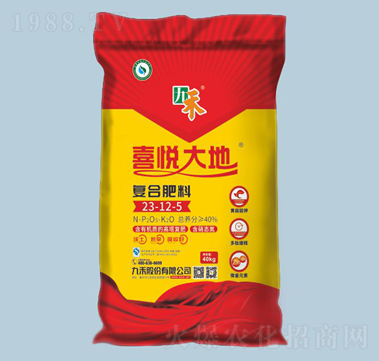 喜悅大地高塔造粒復合肥料23-12-5-九禾-農(nóng)之友