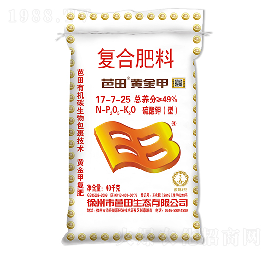 硫酸鉀型復(fù)合肥料17-7-25-芭田·黃金甲-農(nóng)之友