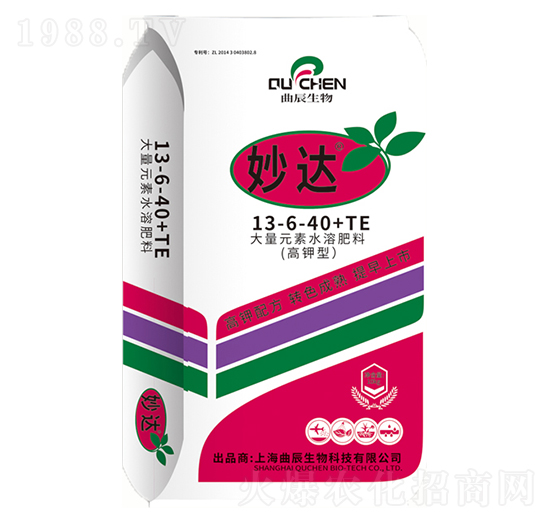 高鉀型大量元素水溶肥料13-6-40+TE-妙達(dá)-曲辰生物