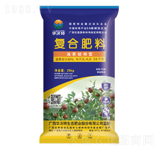 油茶幼林型復(fù)合肥料14-7-9-華沃特