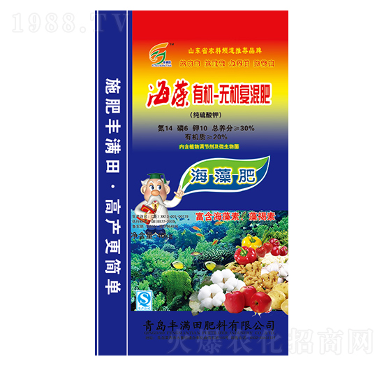 海藻有機(jī)無(wú)機(jī)復(fù)混肥14-6-10-豐滿田