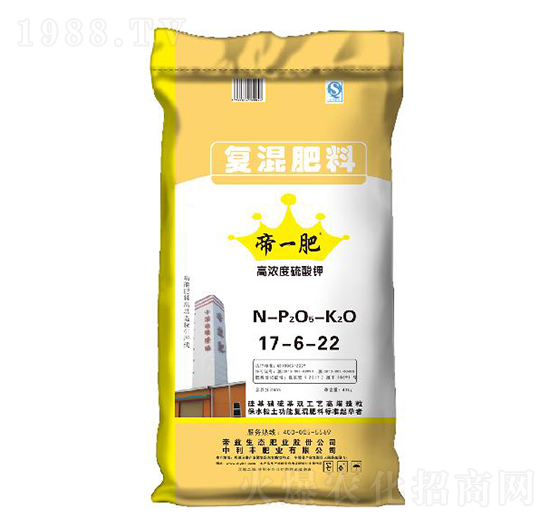 瓜果經(jīng)濟作物硅基硝硫基復混肥料17-6-22-帝一肥-帝益肥