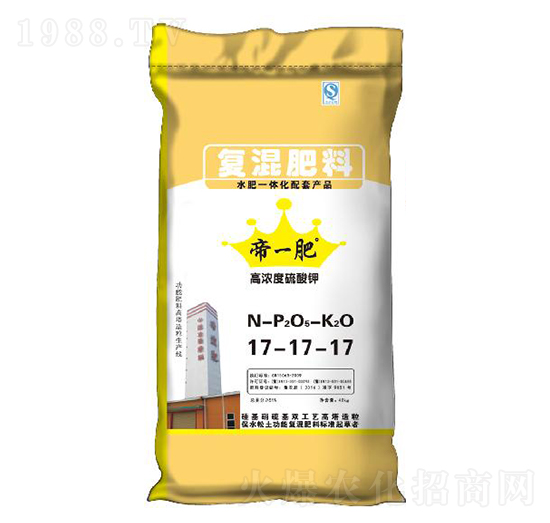 高濃度硫酸鉀復(fù)混肥料17-17-17-帝一肥-帝益肥