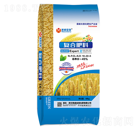 40kg小麥專用復(fù)合肥料18-22-5-美盛金瑞