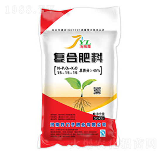 氯基復(fù)合肥料15-15-15-澆雨露-開門子