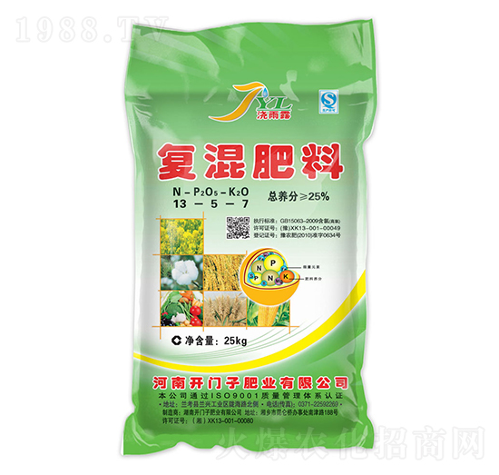 復(fù)混肥料13-5-7-澆雨露-開門子