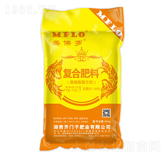 腐植酸螯合型復(fù)合肥料18-19-7-美佛羅-開(kāi)門(mén)子