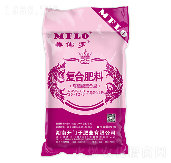 腐植酸螯合型復(fù)合肥料25-12-8-美佛羅-開(kāi)門(mén)子