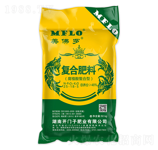 腐植酸螯合型復合肥料25-18-5-美佛羅-開門子