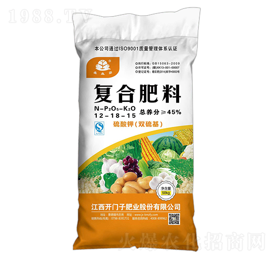 硫酸鉀復(fù)合肥料12-18-15S-鑫森淼-開門子