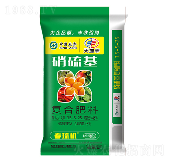 硝硫基復合肥料15-5-25-天地豐