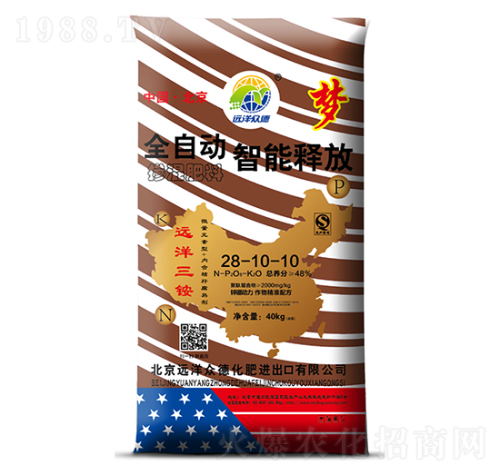 全自動智能釋放摻混肥料28-10-10-遠洋眾德