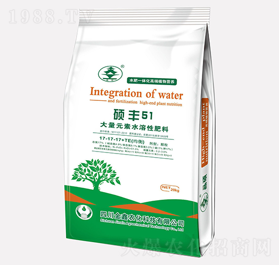 均衡型大量元素水溶肥17-17-17+TE-碩豐51-金鑫農(nóng)化