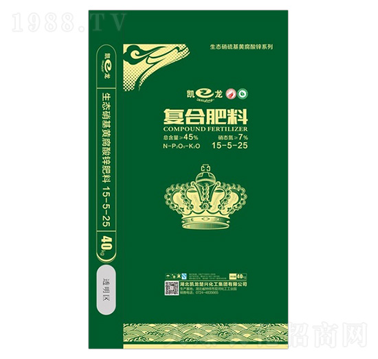 生態(tài)硝硫基黃腐酸鋅復合肥料25-5-25-凱龍化工