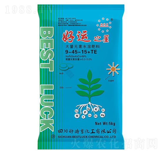 大量元素水溶肥料9-45-15+TE-好運(yùn)之星-好時吉