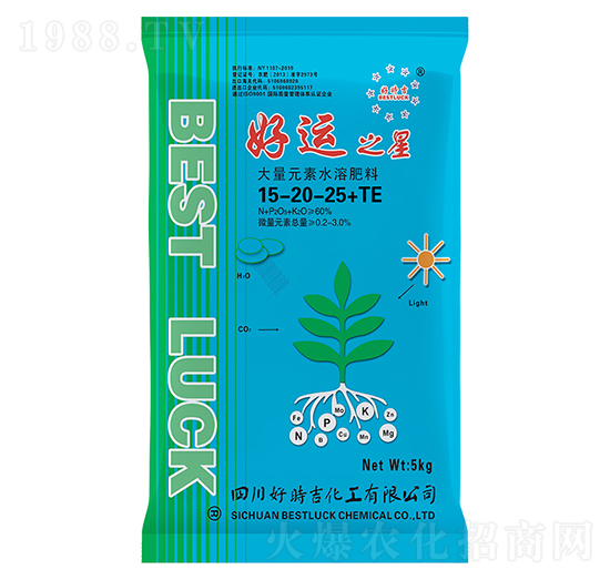 大量元素水溶肥料15-20-25+TE-好運之星-好時吉