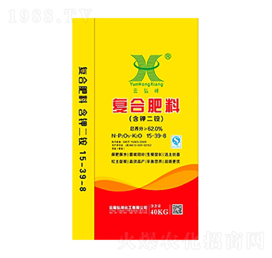 40kg復合肥料（含鉀二銨）15-39-8-祥豐