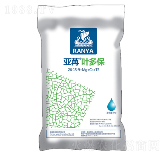 亞苒葉多保26-15-9+Mg+Ca+TE 亞苒國(guó)際