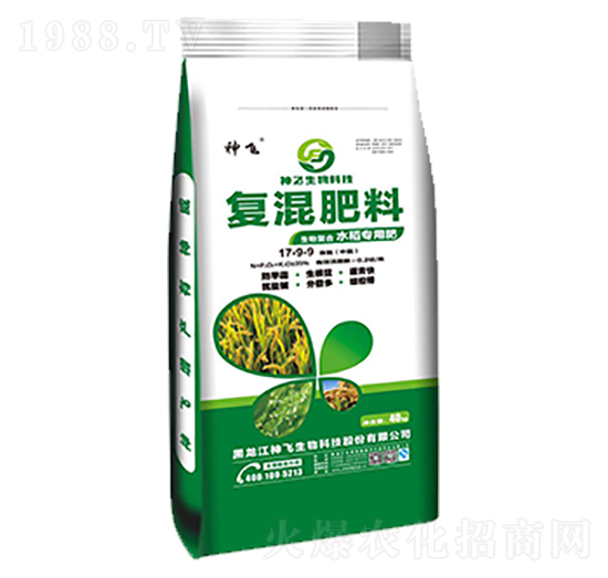 40kg水稻專(zhuān)用復(fù)混肥料17-9-9-神飛生物