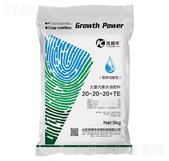 均衡營養(yǎng)型大量元素水溶肥料20-20-20+TE-凱德華