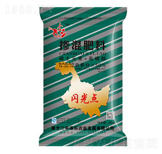 50%免追摻混肥料15-25-10-閃光點(diǎn)-澤樂