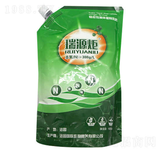 1000g穩(wěn)定性液體緩釋氮肥-瑞源炬-江程肥業(yè)