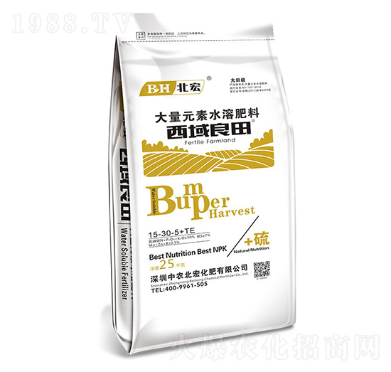 大量元素水溶肥料15-30-5+TE-西域良田（黃）-北宏