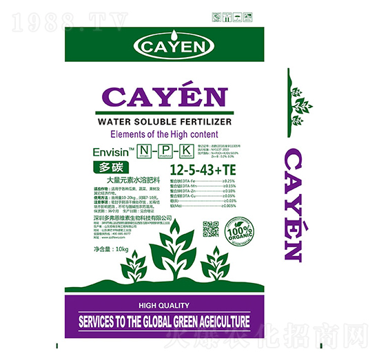 多碳·大量元素水溶肥12-5-43+TE-多弗恩維素