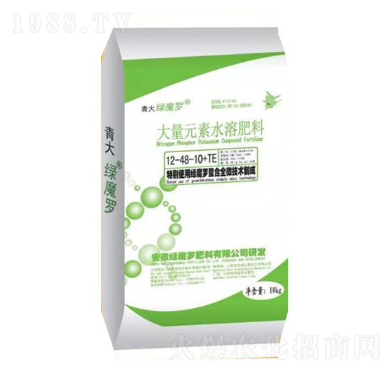 大量元素水溶肥12-48-10+TE-綠魔羅