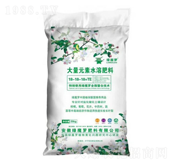 大量元素水溶肥18-18-18+TE-綠魔羅