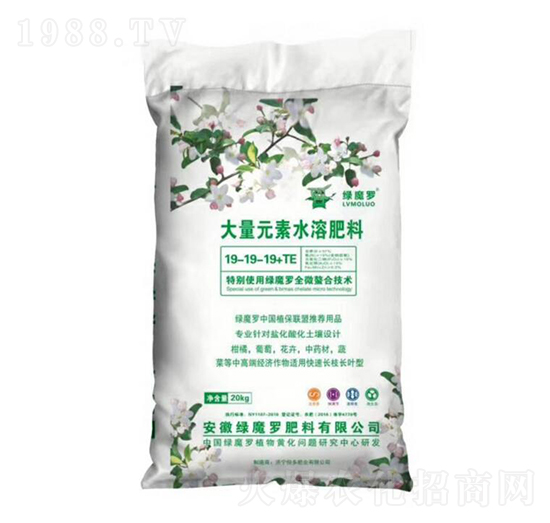 大量元素水溶肥19-19-19+TE-綠魔羅