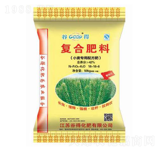 小麥專用配方肥18-18-6-谷得