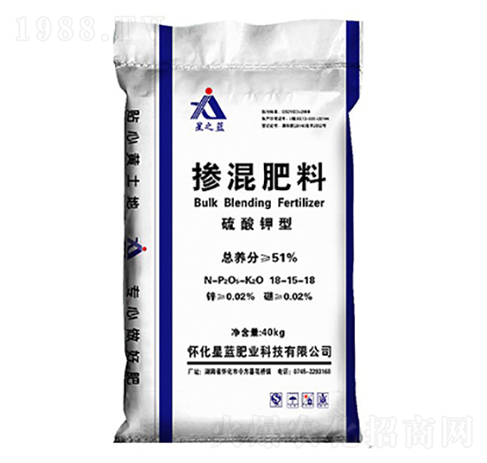 硫酸鉀型摻混肥料18-15-18-星之藍-星藍肥業(yè)