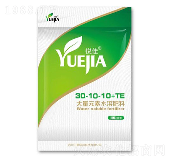 高氮型大量元素水溶肥料30-10-10+TE-悅佳-三盈聯(lián)邦