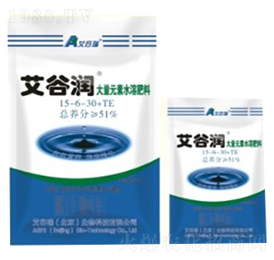 大量元素水溶肥料15-6-30+TE-艾谷潤(rùn)-艾谷瑞