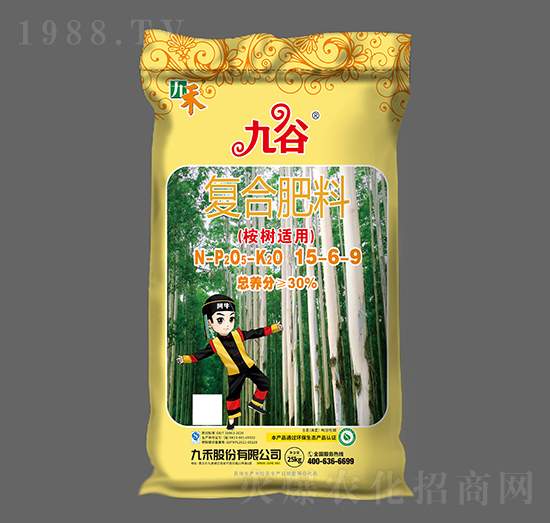 25kg桉樹適用復(fù)合肥料15-6-9-九谷-九禾股份
