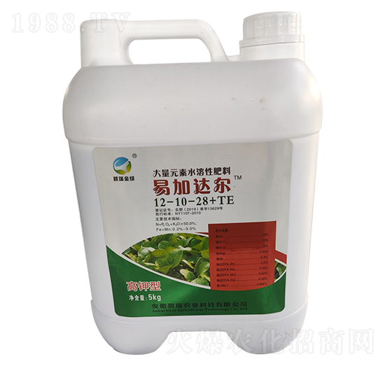 高鉀型大量元素水溶性肥料12-10-28+TE-易加達爾-華農農業(yè)