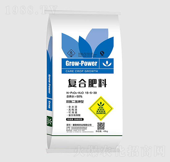 雙酶二氫鉀型復合肥料15-5-30-五梁紅