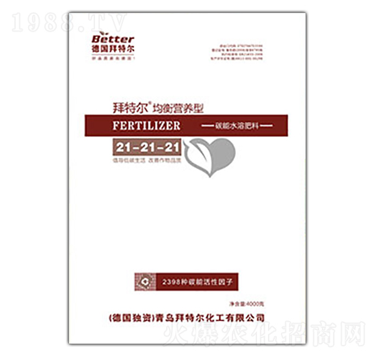 均衡營養(yǎng)型碳能水溶肥21-21-21-拜特爾
