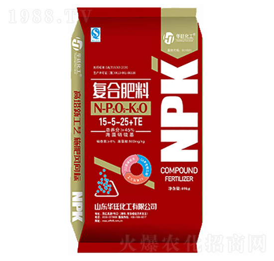 海藻硝硫基復合肥料15-5-25+TE-華廷化工