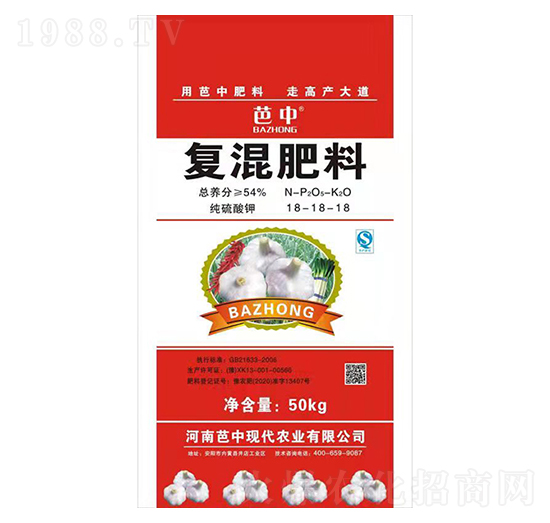 純硫酸鉀復混肥料18-18-18-芭中農(nóng)業(yè)