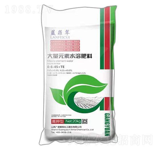 大量元素水溶肥0-6-45+TE-藍(lán)菲翠-廣源新科
